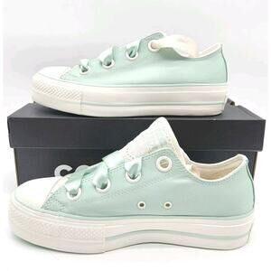 Converse (Womens 8) Chuck Taylor Lift OX Platform Shoe Skate Sneaker Sticky Aloe